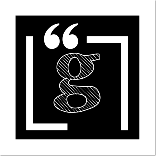 Letter G: Monogram Initial letter g Posters and Art